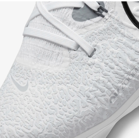 NWOB Nike Alpha Huarache NXT Metal Baseball Cleats White Black Gray - Picture 5 of 16